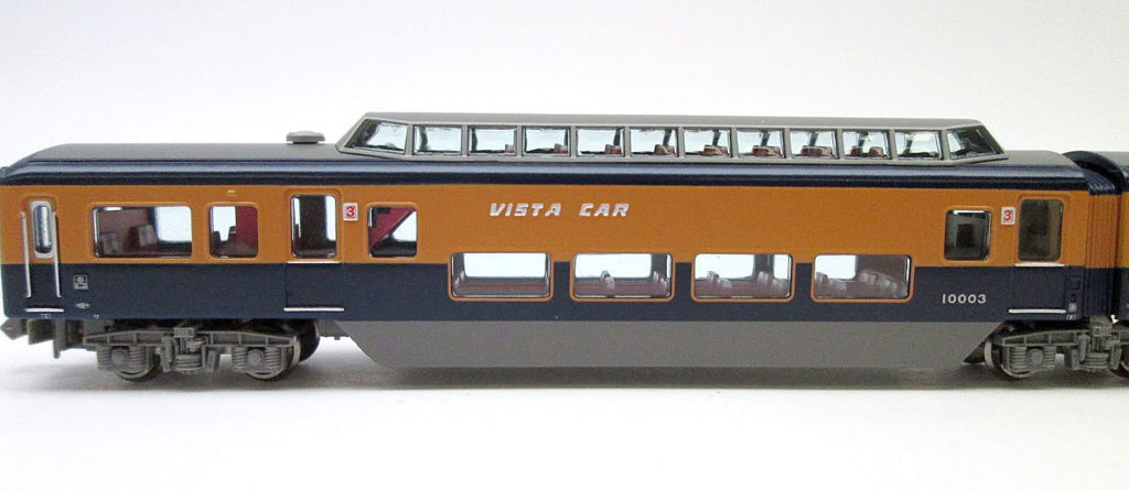 マイクロエース A1971 近鉄10000系ビスタカー旧塗装・EXPRESSマークなし 7両セット 2階部分