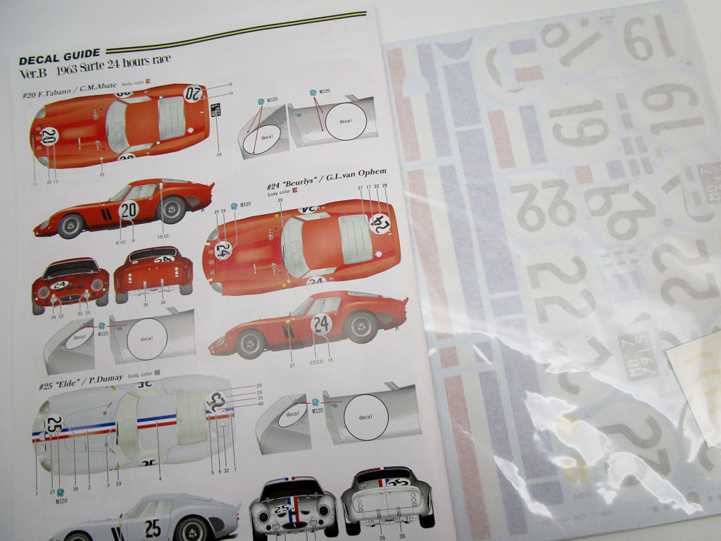 MFH 1/12 フェラーリ250GTO1962 説明書