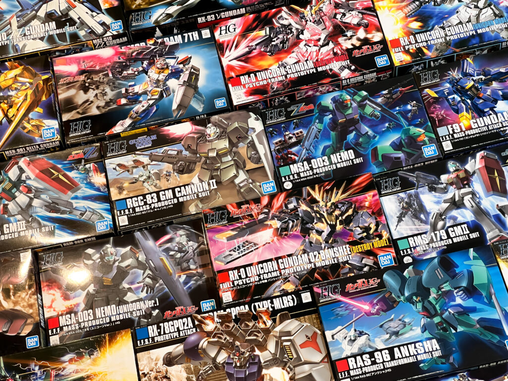 UCを中心としたHGシリーズのガンプラ