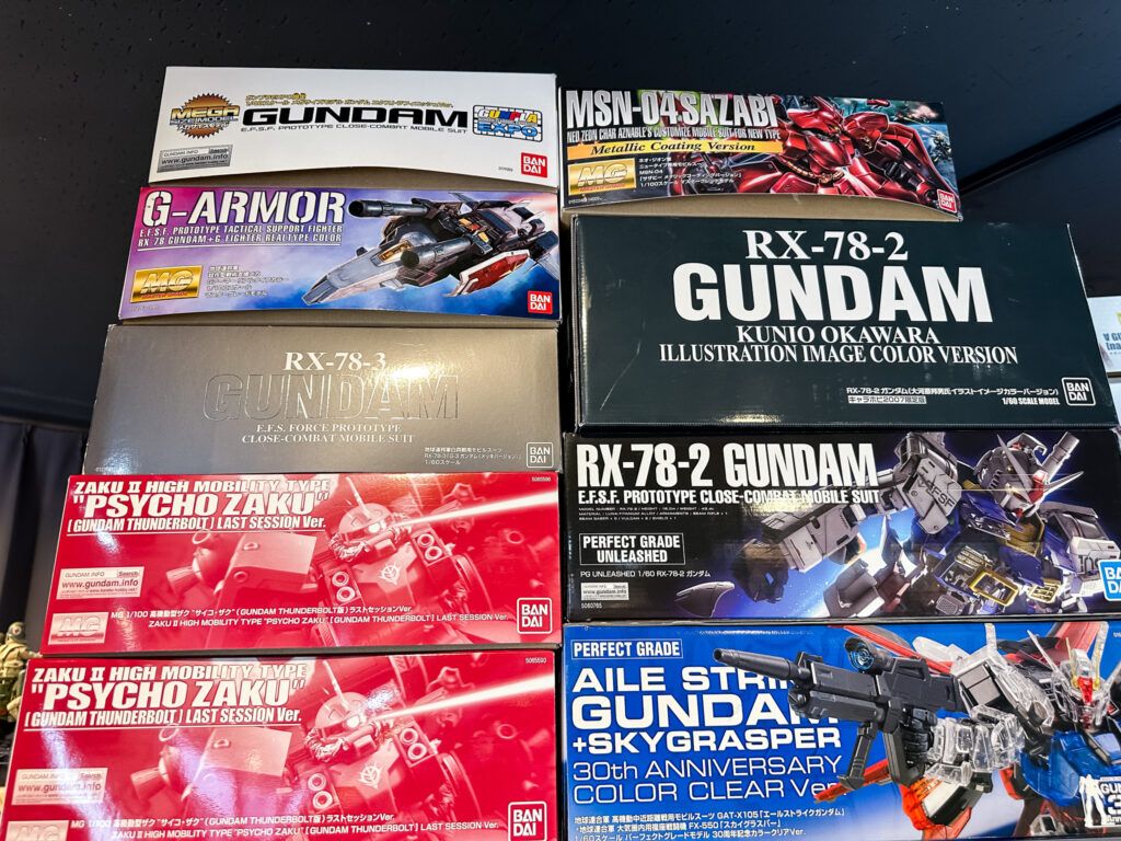 買取実績:バンダイ PG 1/60 ガンダム UNLEASHED など