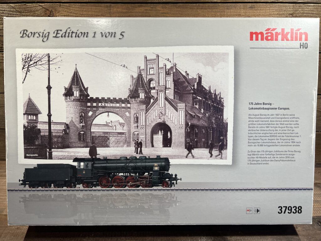 買取実績:メルクリン HOゲージ 37938 Borsig Edition 1 von 5の外箱