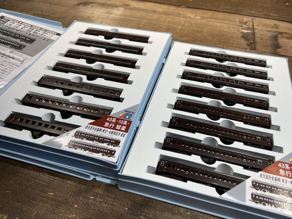 買取実績:マイクロエース A8562 43系・10系・急行 彗星 基本7両セット・A8563 43系・10系・急行 彗星 増結8両セット