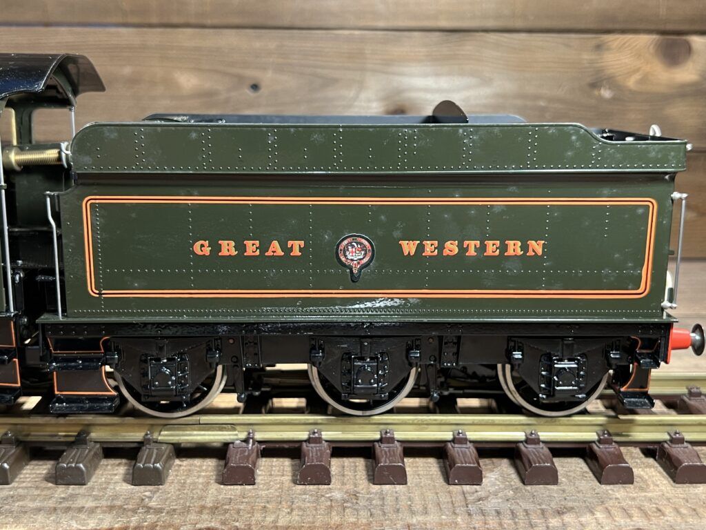 買取実績:1番ゲージ ASTER HOBBY GWR 6000 KING GEORGE V テンダー部に描かれた鉄道会社名